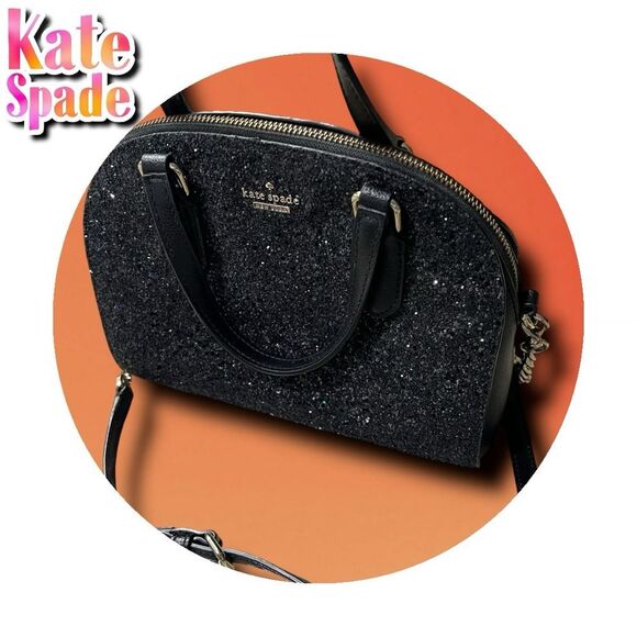 Preowned EUC Kate Spade Laurel Way Glitter Mini Reiley Satchel – Black - Picture 5 of 13